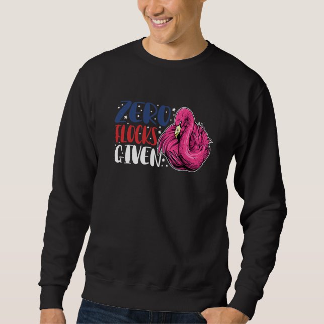 Sudadera Cero Bandadas Dadas  Animal  Flamenco Para Hombres (Anverso)