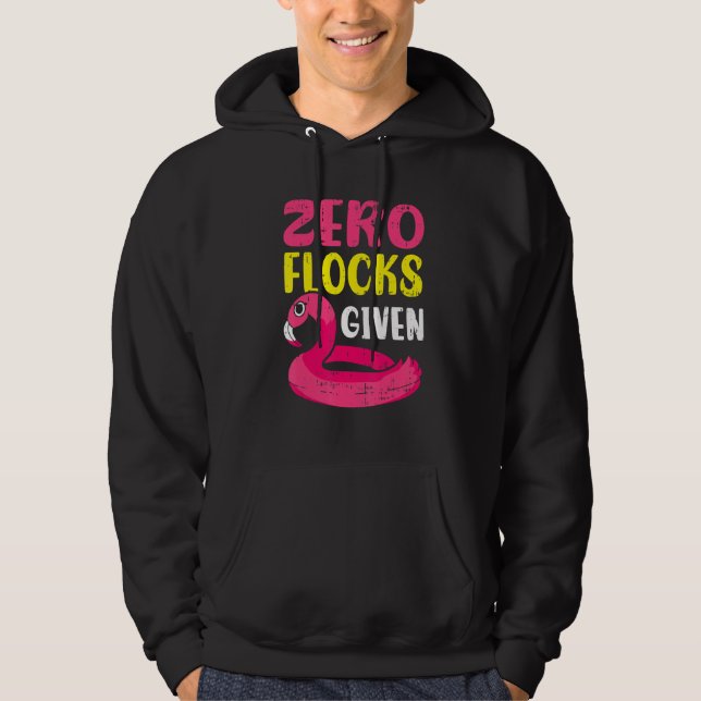Sudadera Cero Bandadas Dado Flamenco Rosa Ave Zancuda (Anverso)