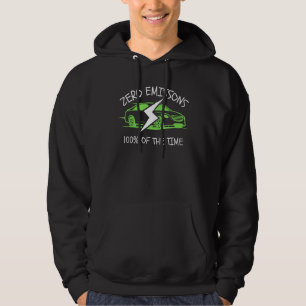 Sudadera Cero Emisiones 100 Del Tiempo Coche EV Coche Eléc