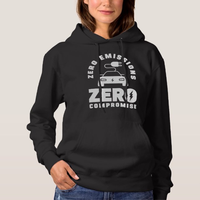 Sudadera Cero Emisiones Cero Compromiso Vehículo Eléctrico  (Anverso)