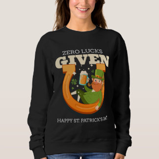 Sudadera Cero Suerte Dada Divertido Día de San Patricio St 