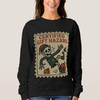 Sudadera Certified Gift Hazard Skeleton Elf Women’s
