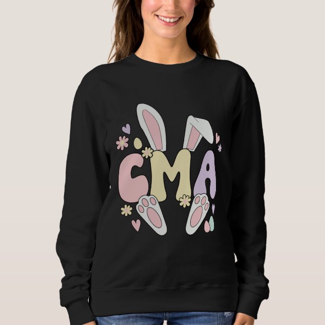 Sudadera Certified Medical Assistant Easter Bunny CMA Easte (Anverso)