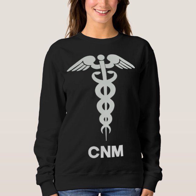Sudadera Certified Nurse Midwife CNM Caduceus Medical Symbo (Anverso)