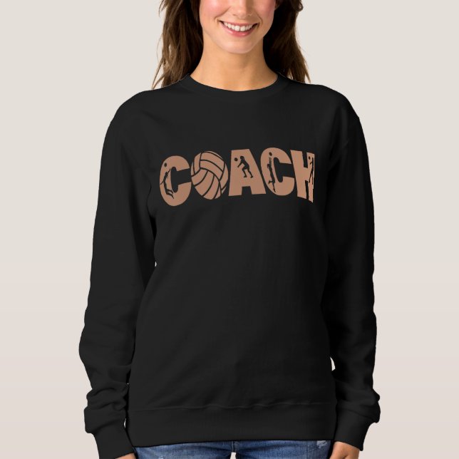 Sudadera Certified Volleyball Coach Let s Do This Girls Squ (Anverso)