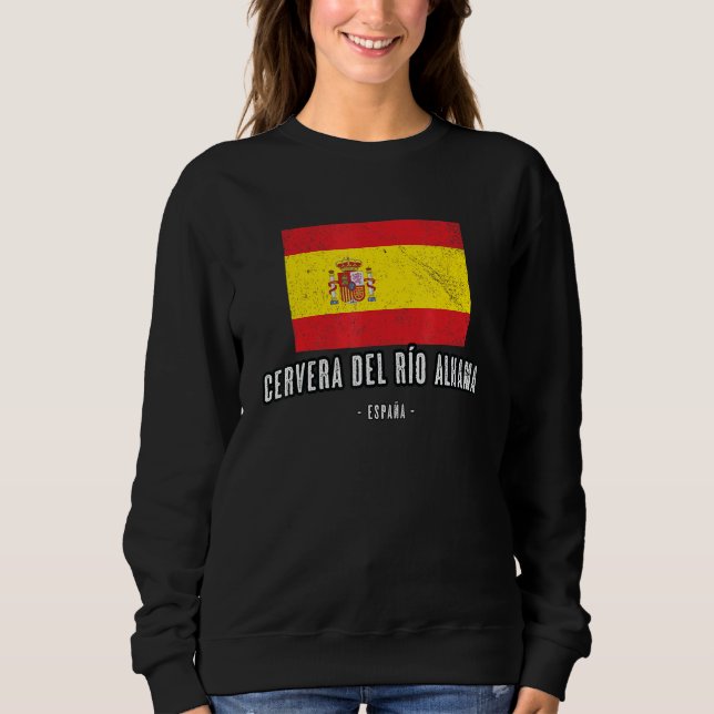 Sudadera Cervera Del Ro Alhama España Es Ciudad Bandera - B (Anverso)
