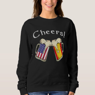Sudadera Cerveza Cheers País Criado Patriota Americano Espa
