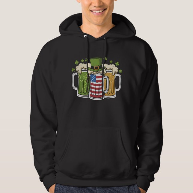 Sudadera Cerveza irlandesa Estados Unidos Bandera estadouni (Anverso)