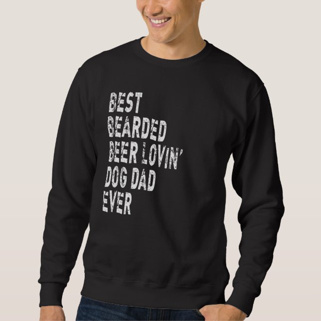 Sudadera Cerveza mejor barbuda que ama al perro (Anverso)