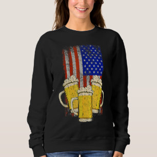 Sudadera Cerveza Mug Bandera Americana Craft Bewer Brewer
