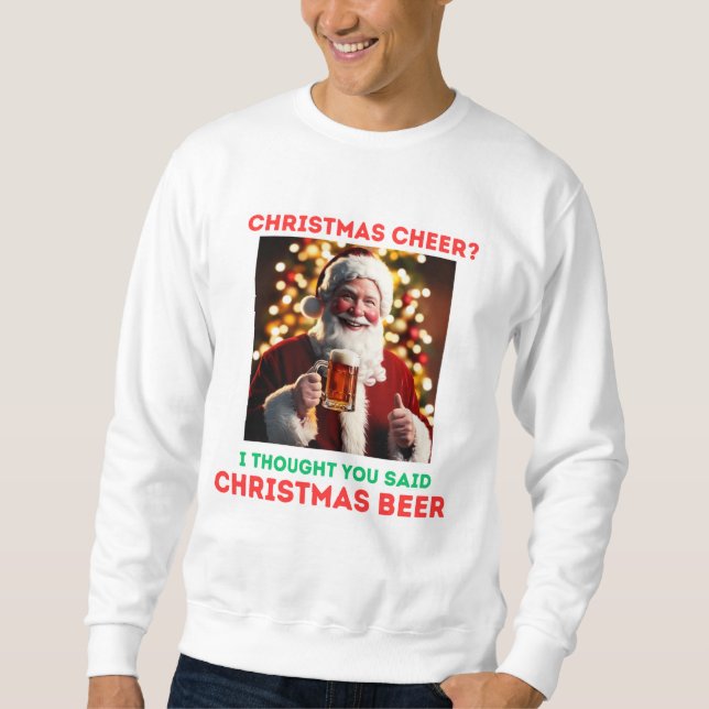 Sudadera Cerveza Navidad de Santa (Anverso)