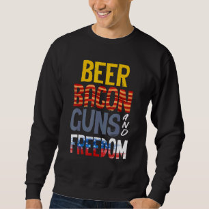 Sudadera Cerveza Pistola Bacon Libertad Cerveza Y Cerveza C