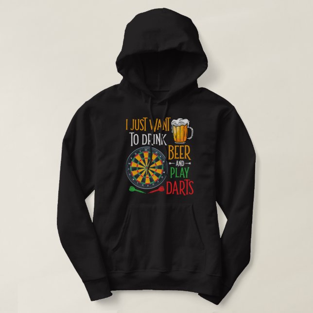 Sudadera Cerveza que solo quiero beber cerveza y jugar a da (Diseño del anverso)