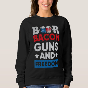 Sudadera Cerveza Tocino Armas Libertad 4 De Julio Bandera D