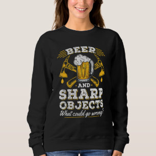 Sudadera Cerveza Y Objetos Agudos Por Eje Especialista En A