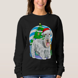 Sudadera Cesky Terrier Dog Santa Decoración de árbol de Nav