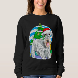 Sudadera Cesky Terrier Dog Santa Decoración de árbol de Nav