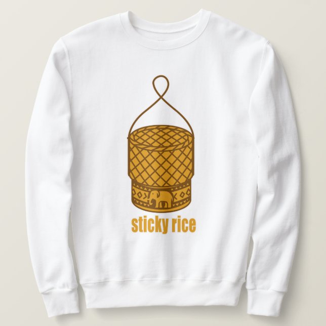 Sudadera cesta de arroz con palo (Anverso del diseño)