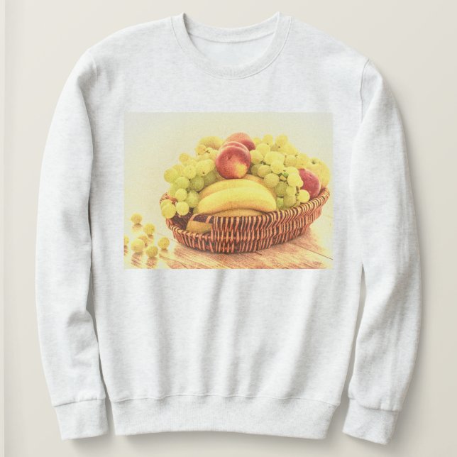 Sudadera "Cesta de Frutos" Foto Cute. ¡Hazte con una en Zaz (Anverso del diseño)