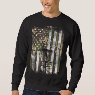 Sudadera Cesta de golf Vintage Golfing Patriótico