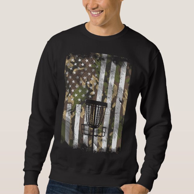 Sudadera Cesta de golf Vintage Golfing Patriótico (Anverso)