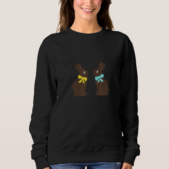 Sudadera Cesta de Pascua de Noche de Chocolate Graciosa me  (Anverso)