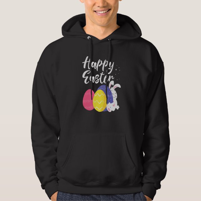 Sudadera Cesta feliz de huevos de conejo de Pascua (Anverso)