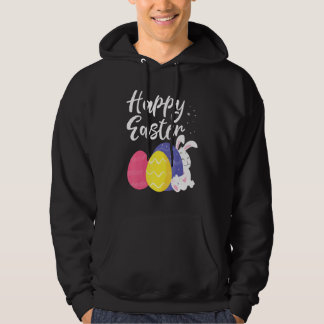 Sudadera Cesta feliz de huevos de conejo de Pascua 1