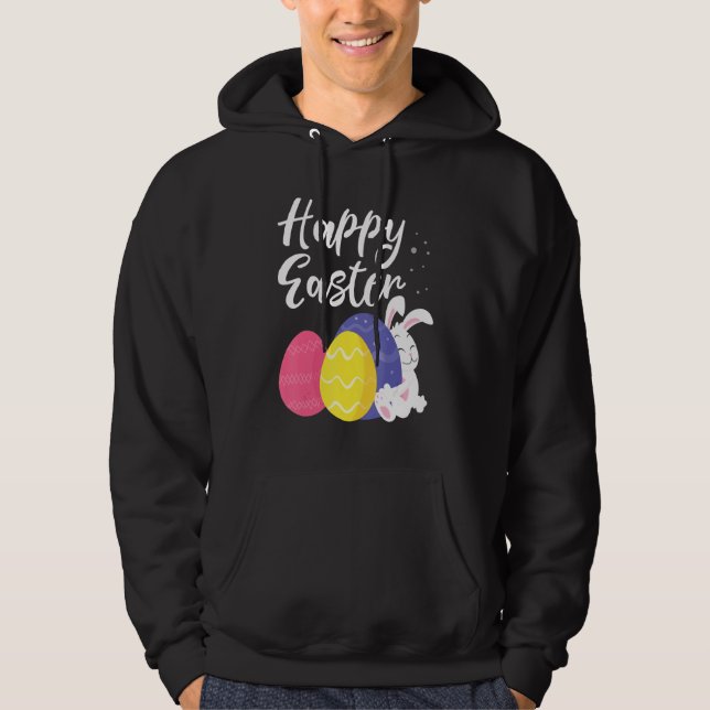 Sudadera Cesta feliz de huevos de conejo de Pascua 1 (Anverso)