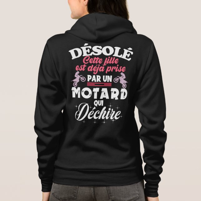 Sudadera Cette fille est déjà prize par motard qui déchire (Reverso)