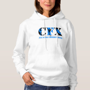 Sudadera CFX que anima siluetas en negro y azul