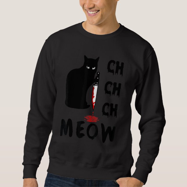Sudadera Ch Ch Ch Meow Scary Halloween (Anverso)