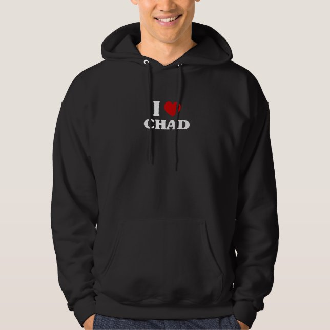 Sudadera Chad I Heart Chad Souvenir I Love Chad  (Anverso)