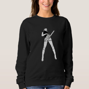 Sudadera Chainsaw Chica negro Punk Gótico horror hincha ocu