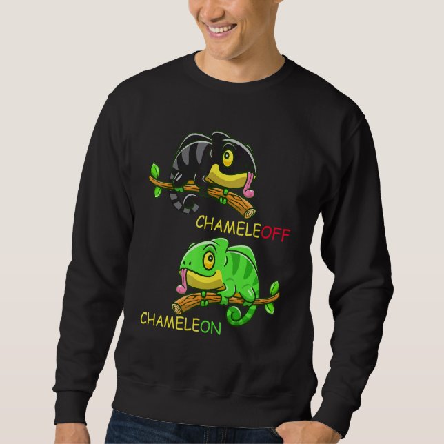 Sudadera Chameleon Chameleon Lizard Chiste Reptiles (Anverso)