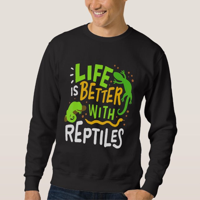Sudadera Chameleon Lizard Iguana Reptiles Terrarium (Anverso)