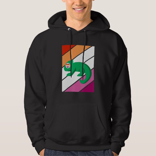 Sudadera Chameleon Pride Lesbian Flag LGBTQ Proud Ally Prid (Anverso)