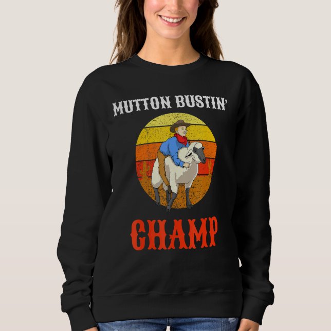 Sudadera Champ Buster Oveja Montando Caramelos (Anverso)