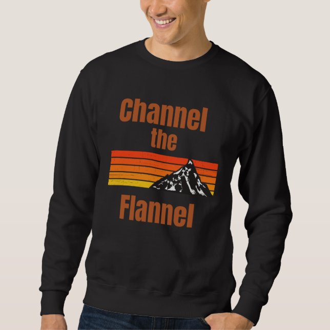 Sudadera Channel The Flannel Retro Mountain Fall Autumn (Anverso)