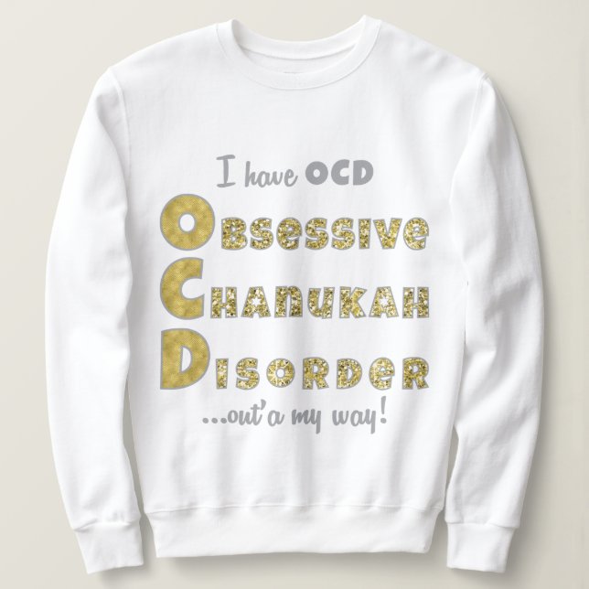 Sudadera Chanukah Camisas sudorosas para mujeres "OChanukah (Anverso del diseño)