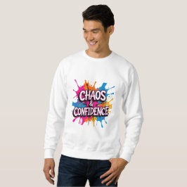 Sudadera Chaos & Confidence" Color Splash Quote Design 