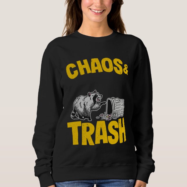 Sudadera Chaos & Trash Garbage Panda Raccoon (Anverso)