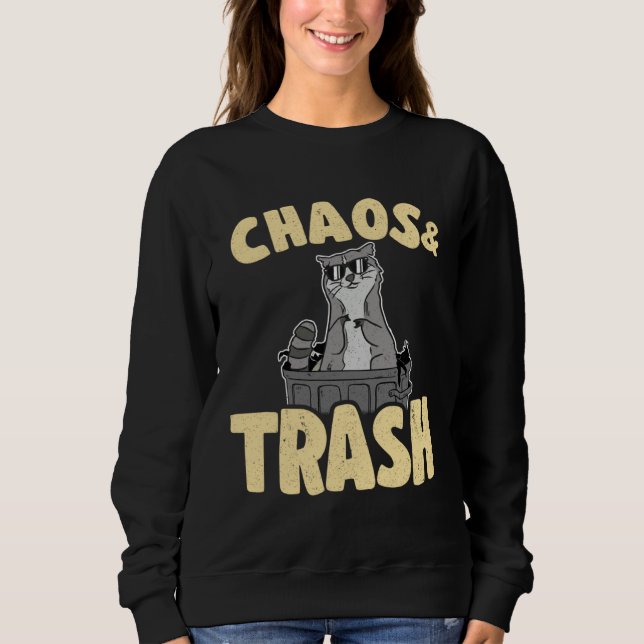 Sudadera Chaos & Trash Garbage Panda Raccoon 5 (Anverso)