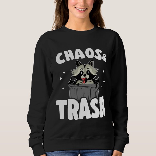 Sudadera Chaos & Trash Garbage Panda Raccoon  6 (Anverso)