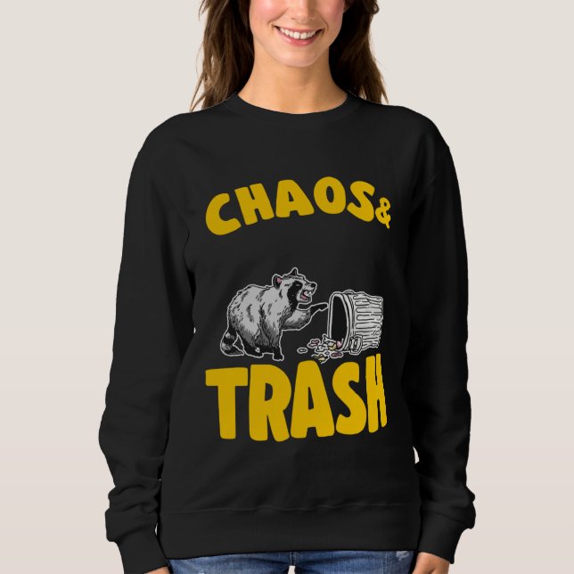 Sudadera Chaos & Trash Garbage Panda Raccoon  7 (Anverso)