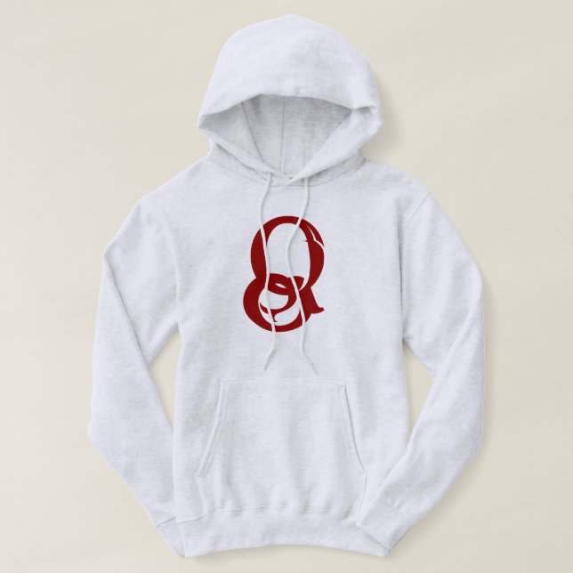 Sudadera Chaqueta capuchada con forma de Q (Diseño del anverso)