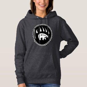 Sudadera Chaqueta con capucha de oso tribal de las mujeres