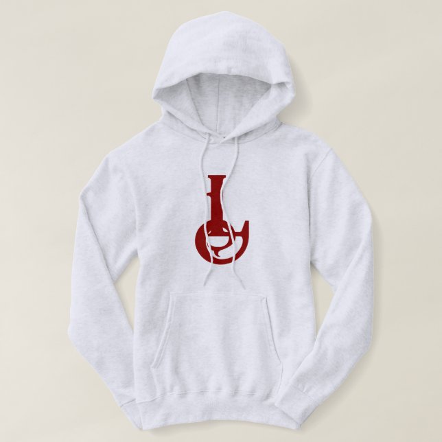 Sudadera chaqueta con capucha en forma de L (Diseño del anverso)