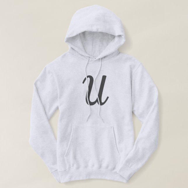 Sudadera Chaqueta con capucha en forma de U (Diseño del anverso)