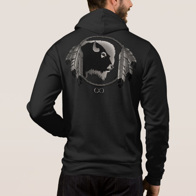 Sudadera Chaqueta de arte nativo Metis Wildlife Jacket para (Reverso)